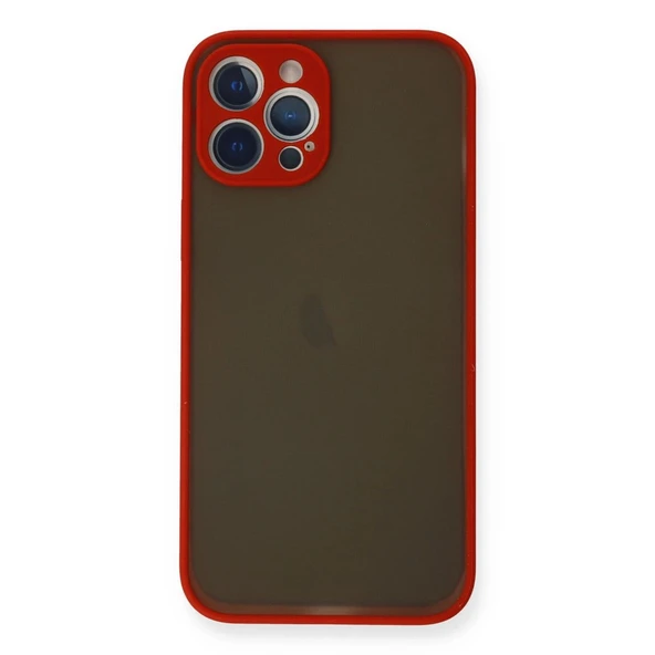 Apple İphone 12 Pro Kılıf Montreal Silikon Kapak - Kırmızı ürün görseli 1
