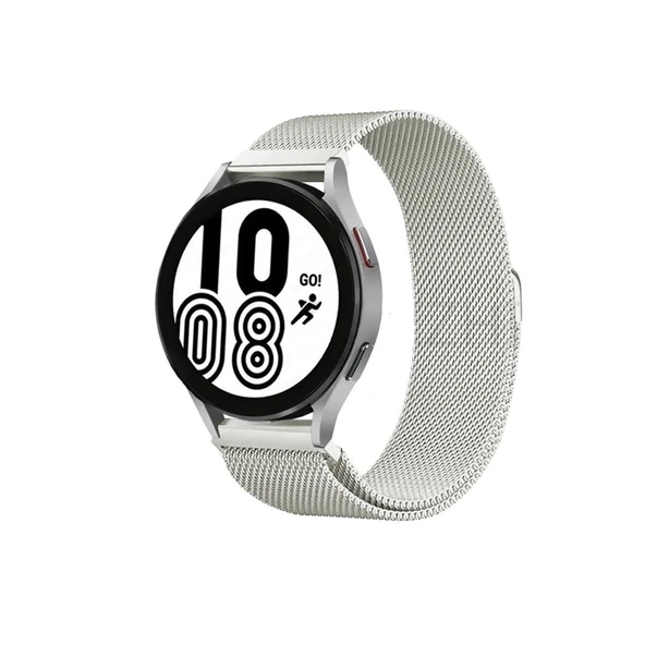Samsung Galaxy Watch 4 Metal Mıknatıslı Kordon - Gümüş ürün görseli 1