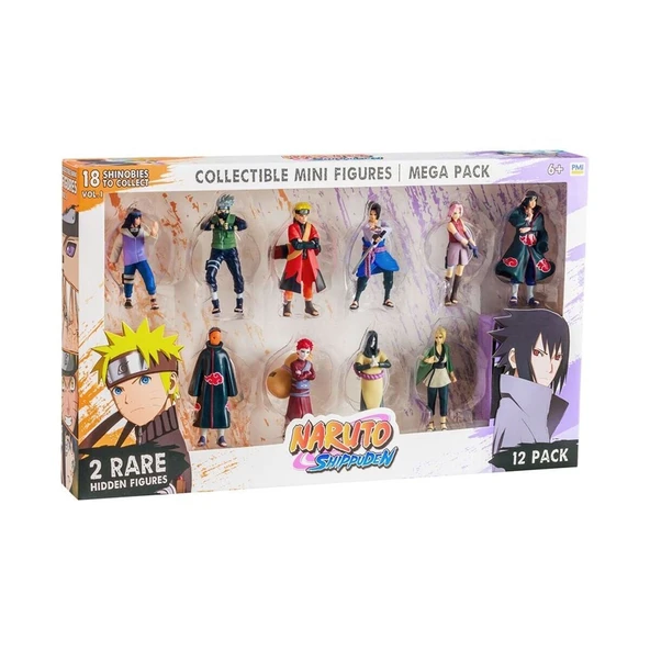 PMI NSH2080S NARUTO 12Lİ KOLEKSŞYON FİGÜR SETİ ASORTİ ürün görseli 1