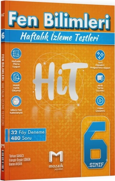 6. Sınıf Fen Bilimleri HİT 32 Deneme Mozaik Yayınları ürün görseli 1