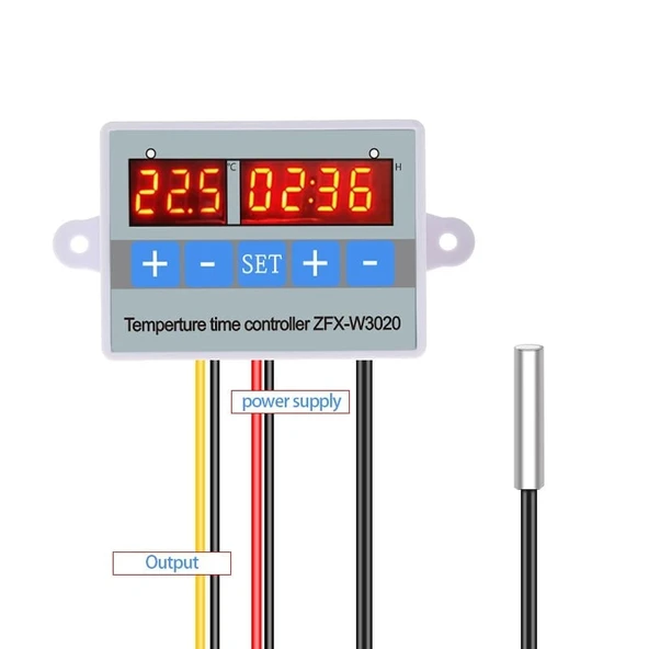 YATE10 W3020 220V 10A Zaman Kontrollü Termostat ürün görseli 1