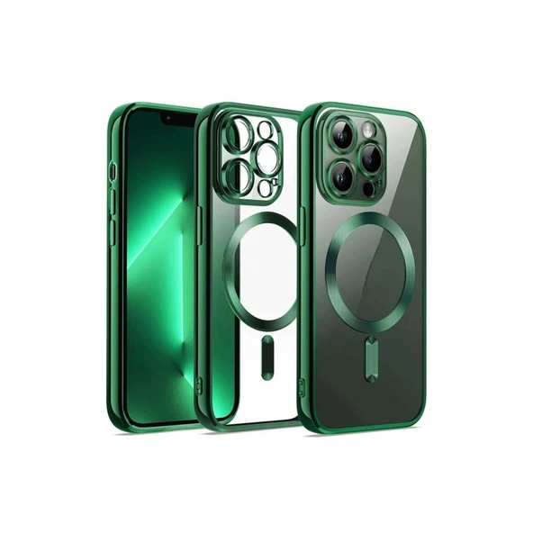 İphone 12 Pro Kılıf Kross Magneticsafe Kapak - Koyu Yeşil ürün görseli 1