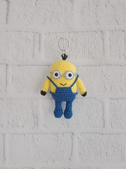 Maskot Minyonlar Bob Amigurumi Organik Anahtarlık Oyuncak ürün görseli 1