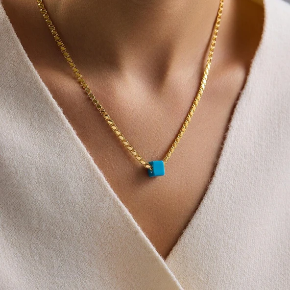 14 Ayar Halep (Pullu) Altın Kolye 3 mm 4.10 Gram 50 cm ürün görseli 1