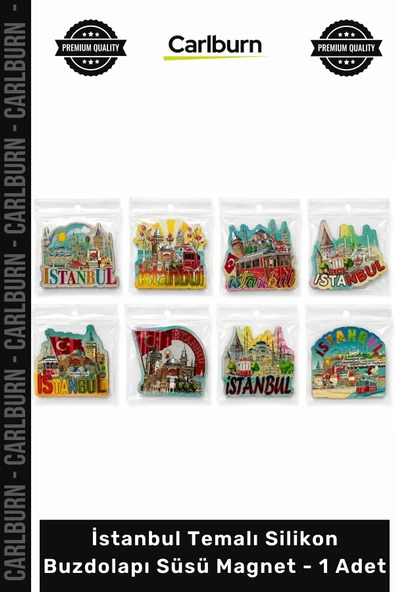 #Magnet Kaliteli Turistik Hediyelik Şehir Tasarımlı İstanbul Temalı Silikon Buzdolapı Süsü Magnet ürün görseli 1