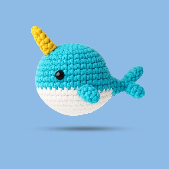 Balina Amigurumi Tığ Kiti - Pratik Örgü İp ürün görseli 1