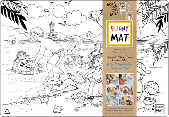 Akademi Çocuk Funny Mat - Yaz (%95 Geri Dönüşümlü) - Yeni ürün görseli 1