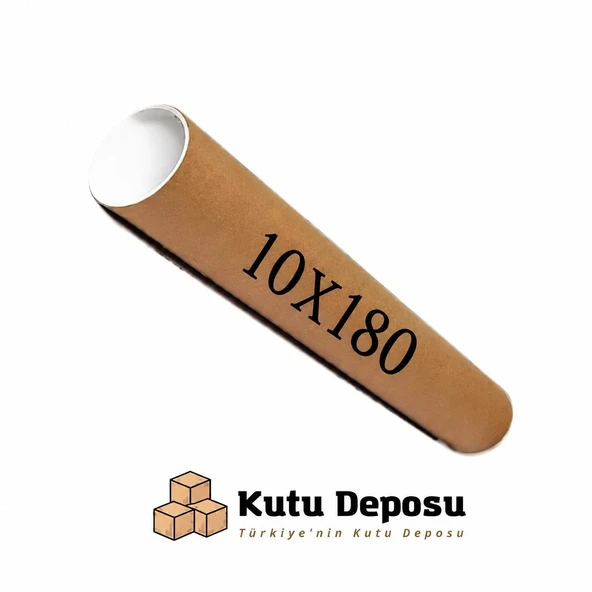 10x180 cm Kapaklı Silindir Postüp Rulo Gönderi Kutusu (5 ADET) ürün görseli 1