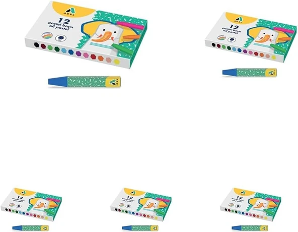 Adel Pastel Boya, 12 Renk, 4280837002 5Li Paket ürün görseli 1
