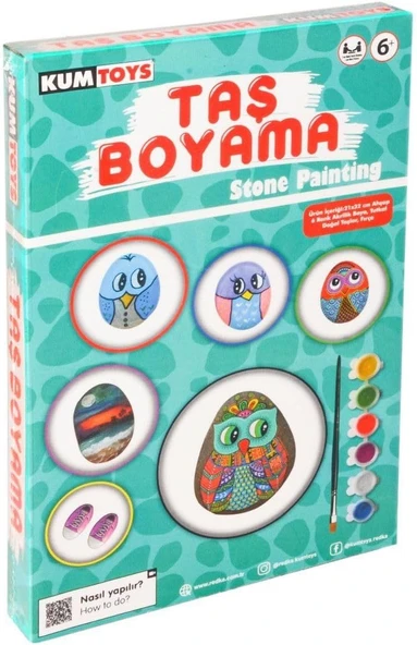 Vitrin Dolusu 5307 Kumtoys Taş Boyama - Stone Painting / +6 Yaş ürün görseli 1