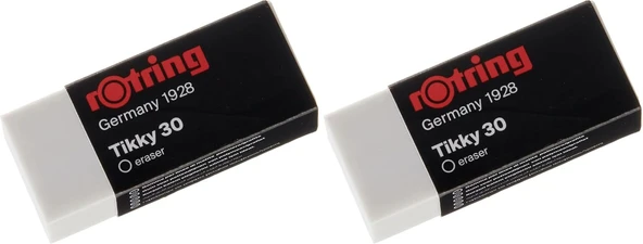 Rotring Tikky30 Kurşun Kalem Silgisi, Orta Boy, Beyaz (2 Paketi) ürün görseli 1