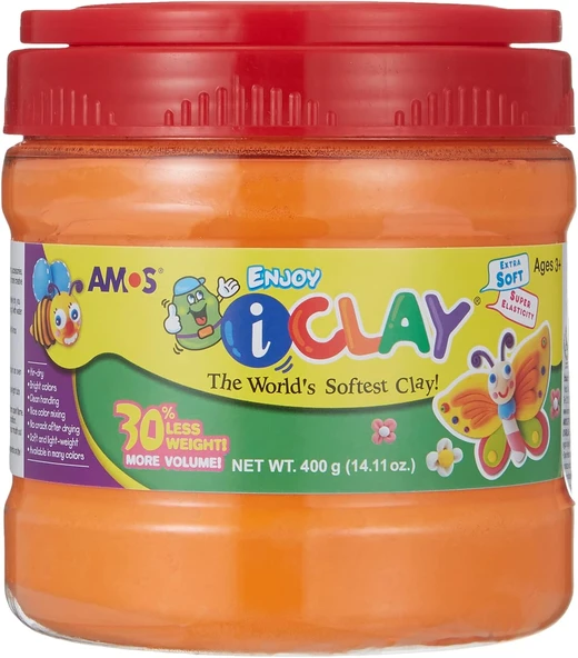Amos Ic400Bk-Or Proje Hamuru I-Clay 400 Gr, Turuncu ürün görseli 1