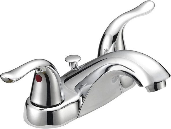 Ez-Flo Banyo Bataryası, 2 Kulplu Düşük Ark Lavabo Bataryası, Krom, 10190 ürün görseli 1