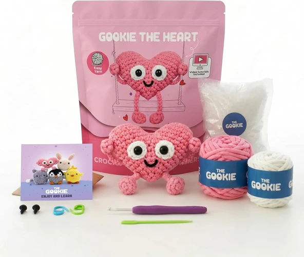 Amigurumi Örgü Öğrenme Kiti | Videolu Tığ Işi Amigurumi Örgü Seti ürün görseli 1