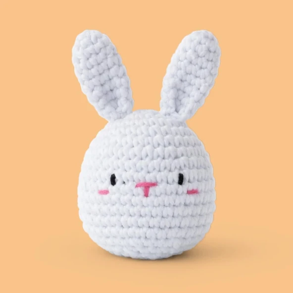 Mini Tavşan Örgü Kiti - Amigurumi Tığ Kitimini Tavşan Örgü Kiti - Amigurumi Tığ Kiti ürün görseli 1
