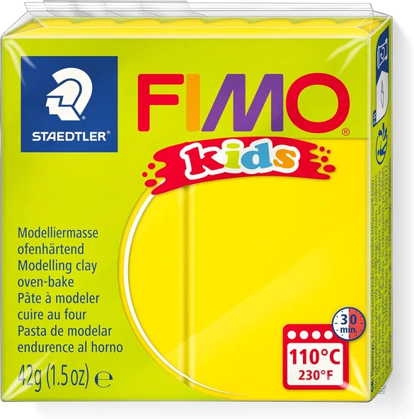Staedtler Fimo 8030-1 02 Fimo Kids Modelleme Kili 42 Gr Sarı ürün görseli 1