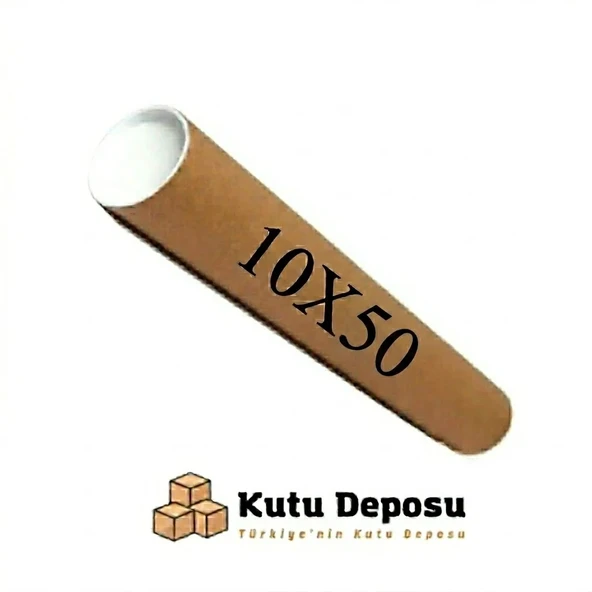 10x50 cm Kapaklı Silindir Postüp Rulo Gönderi Kutusu (5 ADET) ürün görseli 1