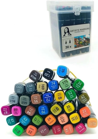 Südor Mona Lisa Touchblack Çift Uçlu Artist Marker 36 Renk ürün görseli 1