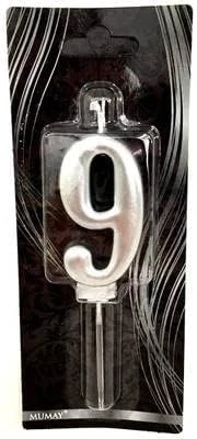 Benim Marifetlerim - 9 Yaş Gümüş Pasta Mumu ürün görseli 1