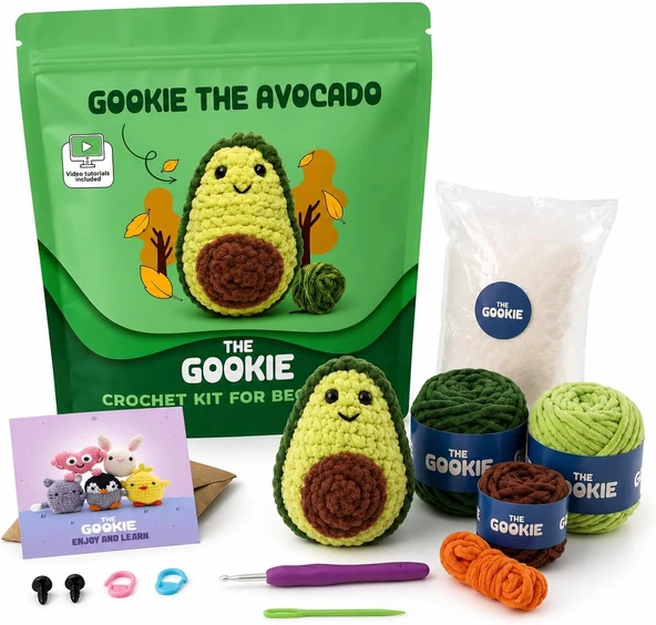 Avokado Amigurumi Tığ Kiti Örgü Seti ürün görseli 1