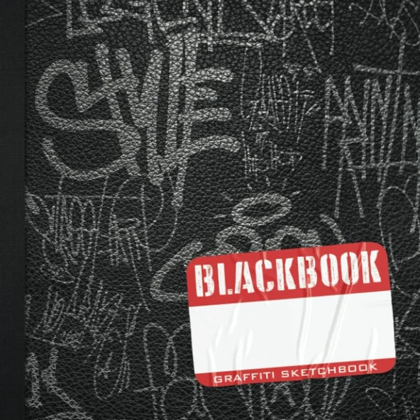 Graffiti Sketchbook Blackbook: Graffiti Notebook For Drawing, Painting, Sketching Or Doodling - 118 Pages - White Blank And Brick Textured Pages - 8.5 X 8.5 Inches ürün görseli 1