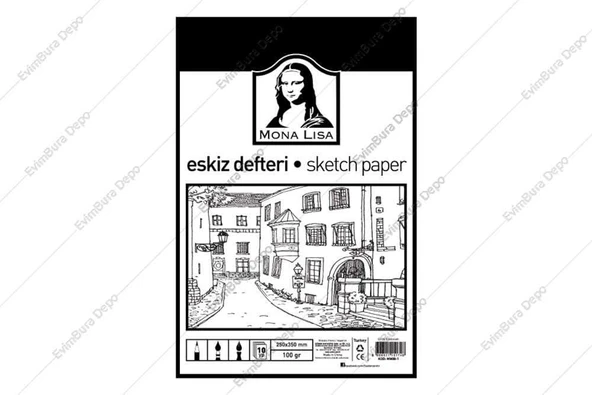 Südor Mn08-1 Mona Lisa Eskiz Kağıdı - 25 X 35Cm 100 Gr 10 Yaprak ürün görseli 1