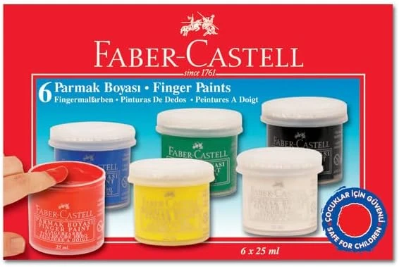 Faber-Castell Parmak Boyası 6 Renk (160402) ürün görseli 1
