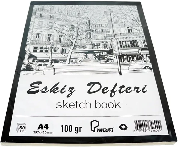 Monarty Paperart Eskiz Defteri, A4 297X420 Mm, 100 Gr, 50 Yaprak, Kağıt Malzeme ürün görseli 1