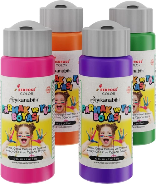 Red Ara Renkler Parmak Boyası 4'Lü Set 4X60 Ml ürün görseli 1