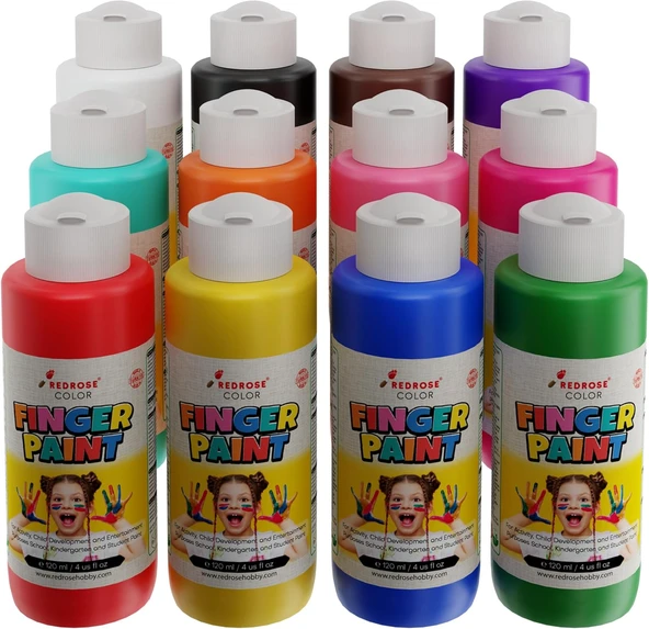 Tüm Renkler Parmak Boyası 12'Li Set 12X120Ml ürün görseli 1