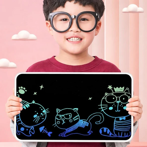 Coverzone Yazı Tableti Xl Büyük Boy 21 Inç Lcd Çift Taraflı, Yetişkinler 3+ Çocuklar Için Yazı Tahtası, Çizim Yazma Karalama Tahtaları, Eğitim Öğrenme Aracı Için Çizim Tahtası 46 X 30Cm Xlb-21 ürün görseli 1