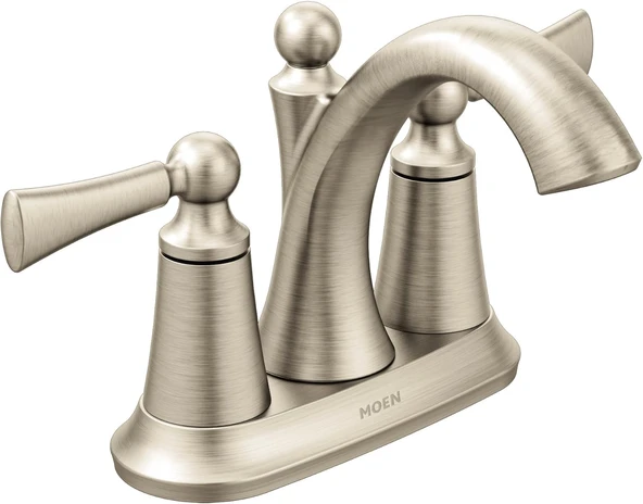 Moen 4505 Wynford Çift Kulplu Centerset Yüksek Arc Banyo Musluk, Krom, 4505Bn ürün görseli 1