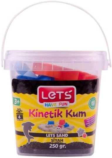 Kinetik Kum 250 Gr. Siyah Plastik Kutu ürün görseli 1