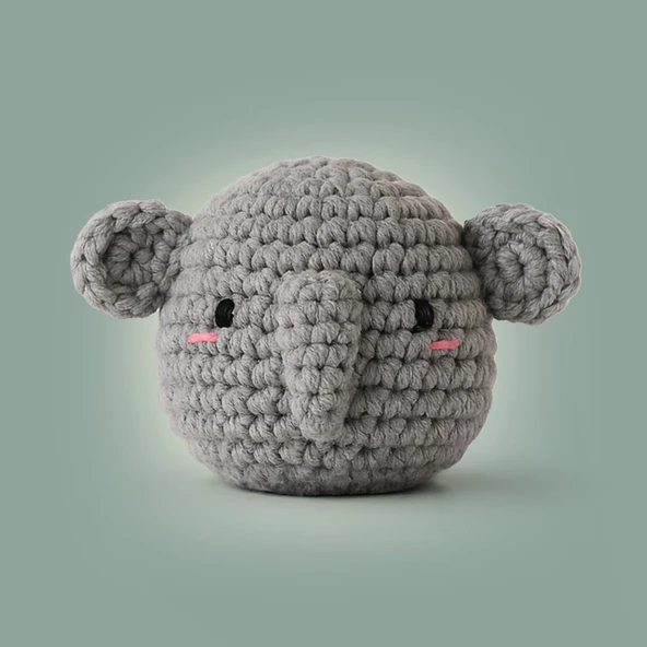 Mini Fil Örgü Kiti - Amigurumi Tığ Kiti ürün görseli 1