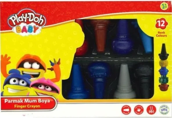 Play Doh Parmak Mum Boya 12 Renk ürün görseli 1