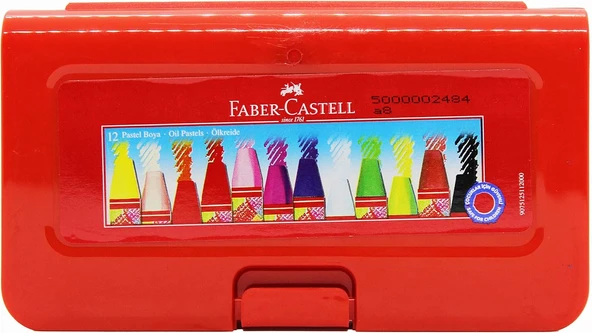 Faber-Castell Altıgen Pastel Plastik Kutu,12'Li (125112) ürün görseli 1