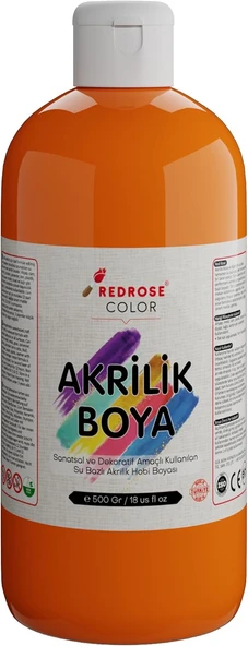 Red Turuncu Akrilik Boya 500 Gr ürün görseli 1