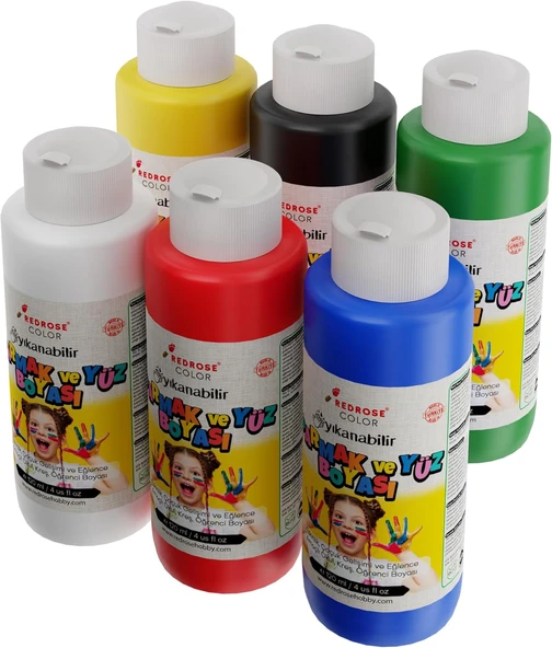 Ana Renkler Parmak Boyası 6'Lı Set 6X120Ml ürün görseli 1