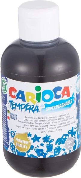 Carioca Tempera Suluboya Süper Yıkanabilir Siyah 250 Ml ürün görseli 1