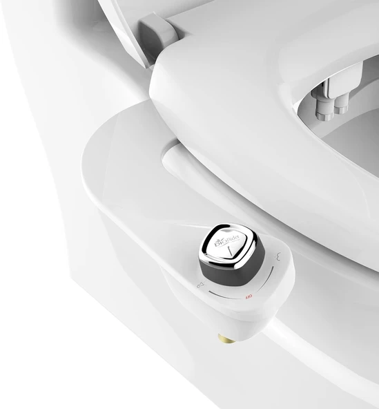 Biobidet Slimedge Basit Bide Tuvalet Takımı, Beyaz, Çift Nozzle, Taze Su Sprey, Elektriksiz, Kolay Montaj ürün görseli 1