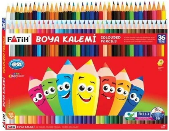 Fatih Fa33245Kb36Rtb Tam Boy Renkli Kalemler, 36 Renk ürün görseli 1