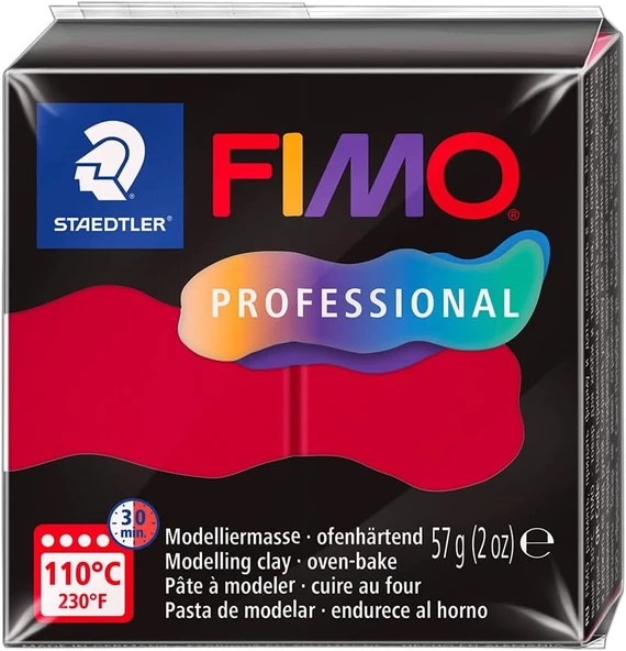 Staedler Fimo 8040-29 Modelleme Kili Fımo Professional 57 Gr Carmıne ürün görseli 1