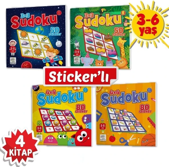 Stickerli Sudoku Serisi (3-6 Yaş) - Dikkat Gelişti ürün görseli 1