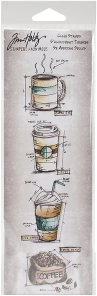 Stampers Anonymous Damga _ Vidalı Fresh Brewed Er Şerit Mini, Gri ürün görseli 1