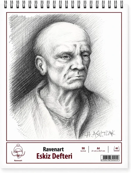 Ravenart Eskiz Defteri A4, 90 Gr/M2, 40 Yaprak,21X29.7 Cm, Ivory ürün görseli 1