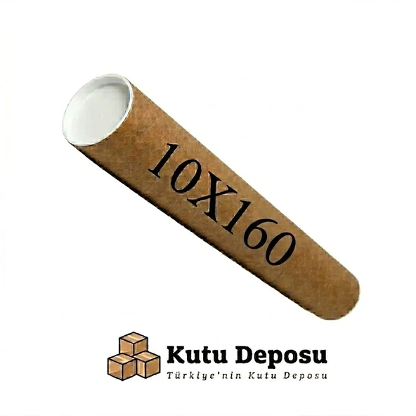 10x160 cm Kapaklı Silindir Postüp Rulo Gönderi Kutusu (5 ADET) ürün görseli 1