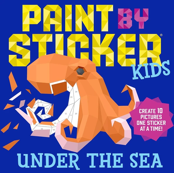 Workman Publishing Company Paint By Sticker Kids: Under The Sea: Create 10 Pictures One Sticker At A Time! ürün görseli 1