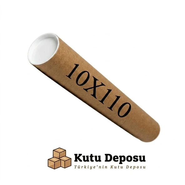 10x110 cm Kapaklı Silindir Postüp Rulo Gönderi Kutusu (5 ADET) ürün görseli 1