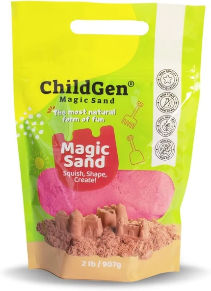 Childgen Kinetik Kum 907 Gr Poşet Pembe ürün görseli 1