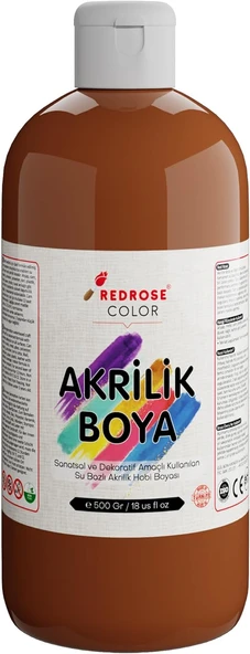 Red Terracotta Akrilik Boya 500 Gr ürün görseli 1